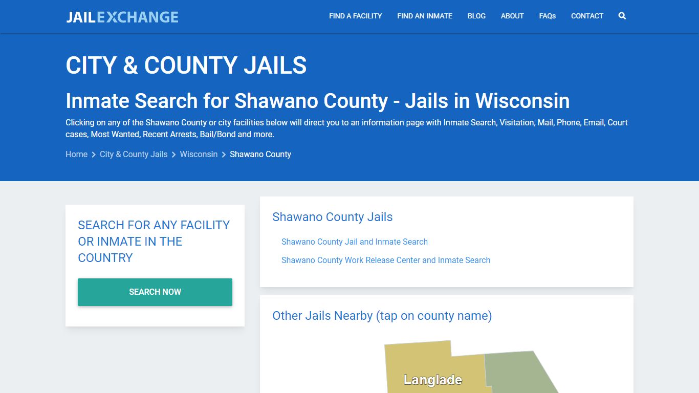 Inmate Search for Shawano County | Jails in Wisconsin - Jail Exchange